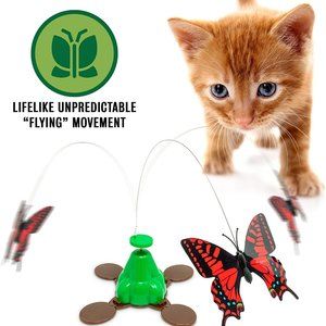 Fly By Spinner Butterfly Interactive Cat Toy Flying Fluttering New in Box